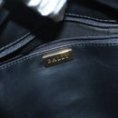 BALLY Quilted Chain Shoulder Bag Leather Dark Brown Gold Auth BA4325-19