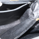 BALLY Hand Bag Leather 2way Black Gold Auth BA4327-20