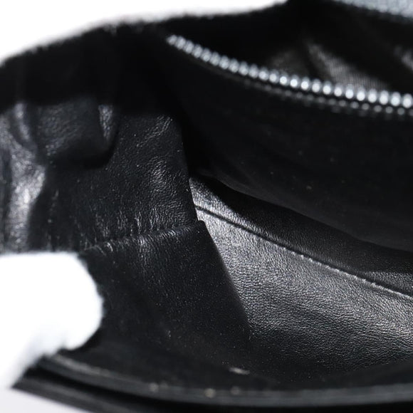 BALLY Hand Bag Leather 2way Black Gold Auth BA4327