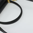 BALLY Hand Bag Leather 2way Black Gold Auth BA4327-7