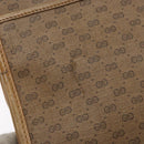 GUCCI Micro GG Supreme Shoulder Bag PVC Beige Gold Auth BA4331-10