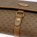 GUCCI Micro GG Supreme Shoulder Bag PVC Beige Gold Auth BA4331-17