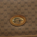 GUCCI Micro GG Supreme Shoulder Bag PVC Beige Gold Auth BA4331-18
