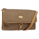 GUCCI Micro GG Supreme Shoulder Bag PVC Beige Gold Auth BA4331-1