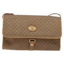 GUCCI Micro GG Supreme Shoulder Bag PVC Beige Gold Auth BA4331-13