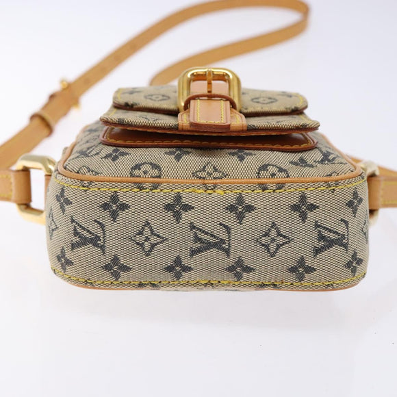 LOUIS VUITTON Monogram Mini Juliet PM Shoulder Bag Blue M92005 LV Auth BA4335