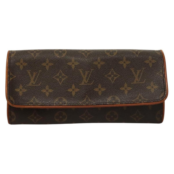 LOUIS VUITTON Monogram Pochette Twin GM Shoulder Bag M51852 LV Auth BA4336