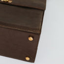 Salvatore Ferragamo Gancini Hand Bag Leather 2way Bronze Gold Auth BA4340-15