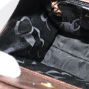 Salvatore Ferragamo Gancini Hand Bag Leather 2way Bronze Gold Auth BA4340-22