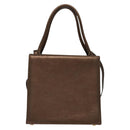 Salvatore Ferragamo Gancini Hand Bag Leather 2way Bronze Gold Auth BA4340-2