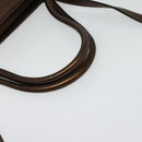 Salvatore Ferragamo Gancini Hand Bag Leather 2way Bronze Gold Auth BA4340-7