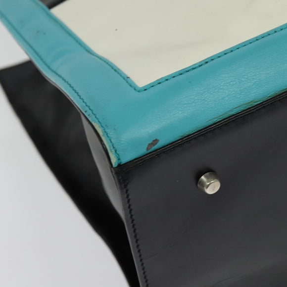 Gianni Versace Bag Crocodile Embossed Leather Multicolor Silver Auth BA4341