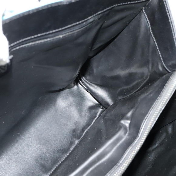 Gianni Versace Bag Crocodile Embossed Leather Multicolor Silver Auth BA4341