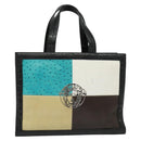 Gianni Versace Bag Crocodile Embossed Leather Multicolor Silver Auth BA4341-13