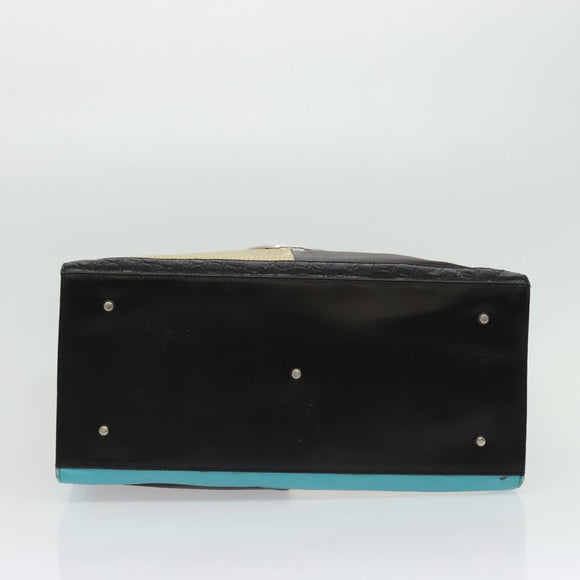 Gianni Versace Bag Crocodile Embossed Leather Multicolor Silver Auth BA4341