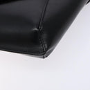 GUCCI Shoulder Bag Leather Black Gold Auth BA4343-9