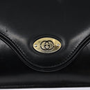 GUCCI Shoulder Bag Leather Black Gold Auth BA4343-18