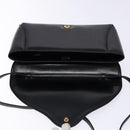 GUCCI Shoulder Bag Leather Black Gold Auth BA4343-19