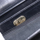 GUCCI Shoulder Bag Leather Black Gold Auth BA4343-20