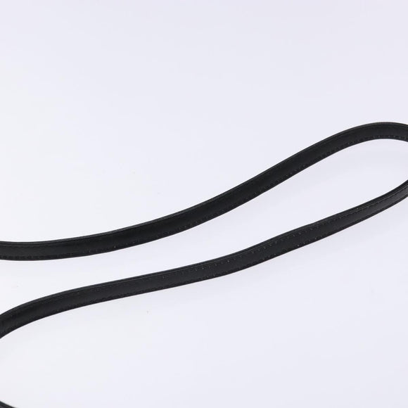 GUCCI Shoulder Bag Leather Black Gold Auth BA4343