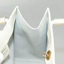 Salvatore Ferragamo Hand Bag Patent leather White Gold Auth BA4344-18