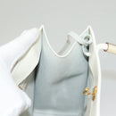 Salvatore Ferragamo Hand Bag Patent leather White Gold Auth BA4344-19