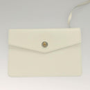 Salvatore Ferragamo Hand Bag Patent leather White Gold Auth BA4344-20