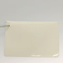 Salvatore Ferragamo Hand Bag Patent leather White Gold Auth BA4344-21