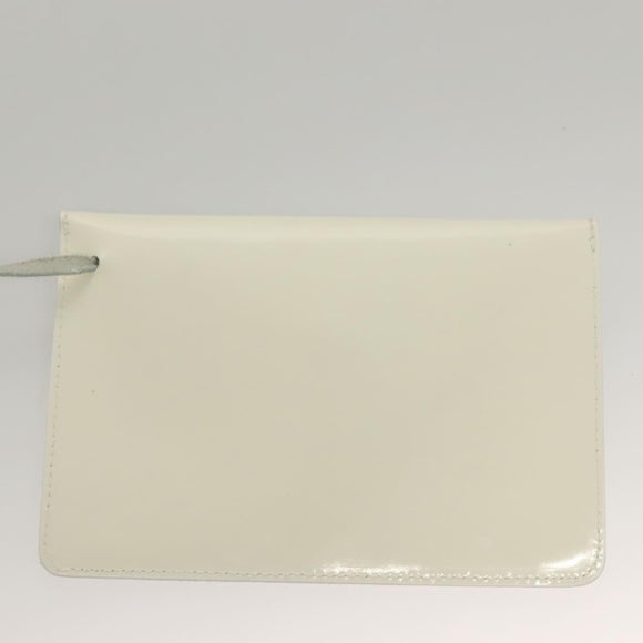 Salvatore Ferragamo Hand Bag Patent leather White Gold Auth BA4344