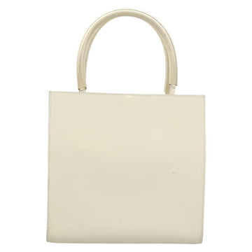 Salvatore Ferragamo Hand Bag Patent leather White Gold Auth BA4344 - 0