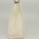 Salvatore Ferragamo Hand Bag Patent leather White Gold Auth BA4344-4