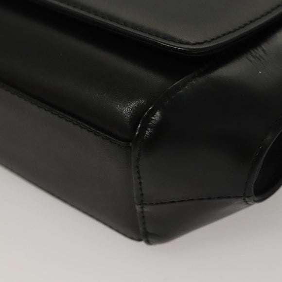 VALENTINO Shoulder Bag Leather Black Auth BA4347