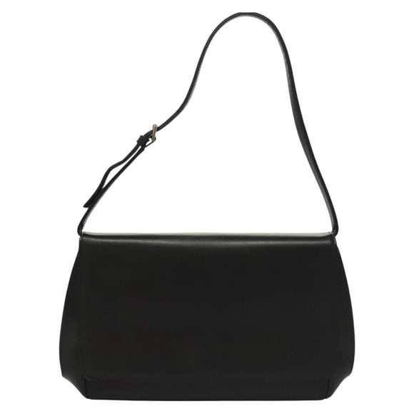 VALENTINO Shoulder Bag Leather Black Auth BA4347