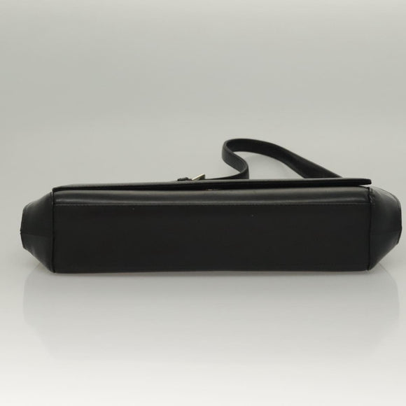 VALENTINO Shoulder Bag Leather Black Auth BA4347