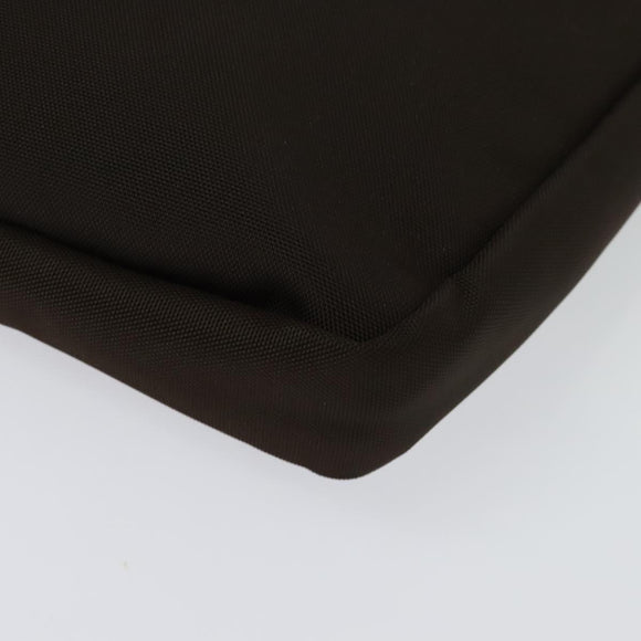 Salvatore Ferragamo Shoulder Bag Nylon Brown Silver Auth BA4348