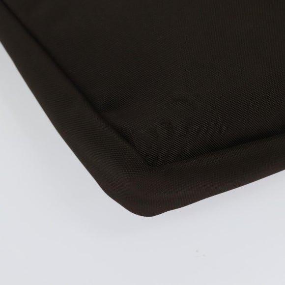 Salvatore Ferragamo Shoulder Bag Nylon Brown Silver Auth BA4348