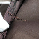 Salvatore Ferragamo Shoulder Bag Nylon Brown Silver Auth BA4348-20