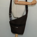 Salvatore Ferragamo Shoulder Bag Nylon Brown Silver Auth BA4348-22