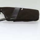 Salvatore Ferragamo Shoulder Bag Nylon Brown Silver Auth BA4348-4