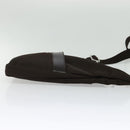 Salvatore Ferragamo Shoulder Bag Nylon Brown Silver Auth BA4348-5