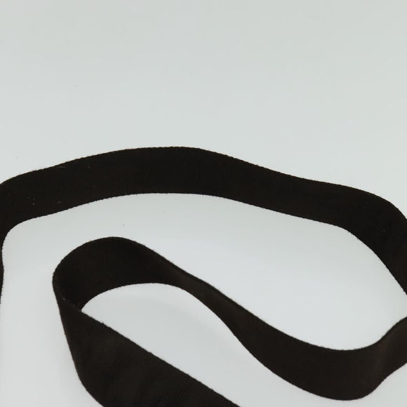 Salvatore Ferragamo Shoulder Bag Nylon Brown Silver Auth BA4348