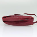 Chloe Margaret Hand Bag Leather 2way Wine Red Gold Auth BA4349-5