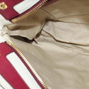 Chloe Margaret Hand Bag Leather 2way Wine Red Gold Auth BA4349-21
