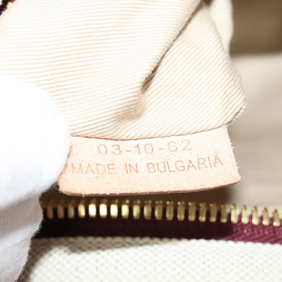 Chloe Margaret Hand Bag Leather 2way Wine Red Gold Auth BA4349