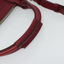 Chloe Margaret Hand Bag Leather 2way Wine Red Gold Auth BA4349-7