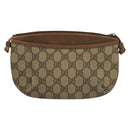 GUCCI GG Supreme Shoulder Bag PVC Beige Gold 904 02 020 Auth BA4350-3