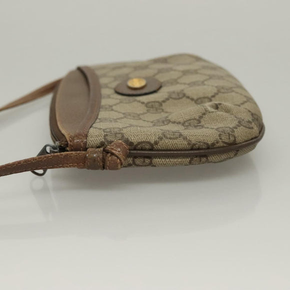 GUCCI GG Supreme Shoulder Bag PVC Beige Gold 904 02 020 Auth BA4350