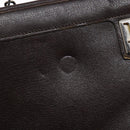 Christian Dior Shoulder Bag Leather Dark Brown Gold Auth BA4358-9