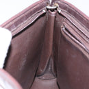 Christian Dior Shoulder Bag Leather Dark Brown Gold Auth BA4358-20