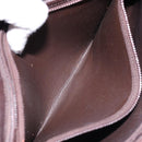 Christian Dior Shoulder Bag Leather Dark Brown Gold Auth BA4358-21